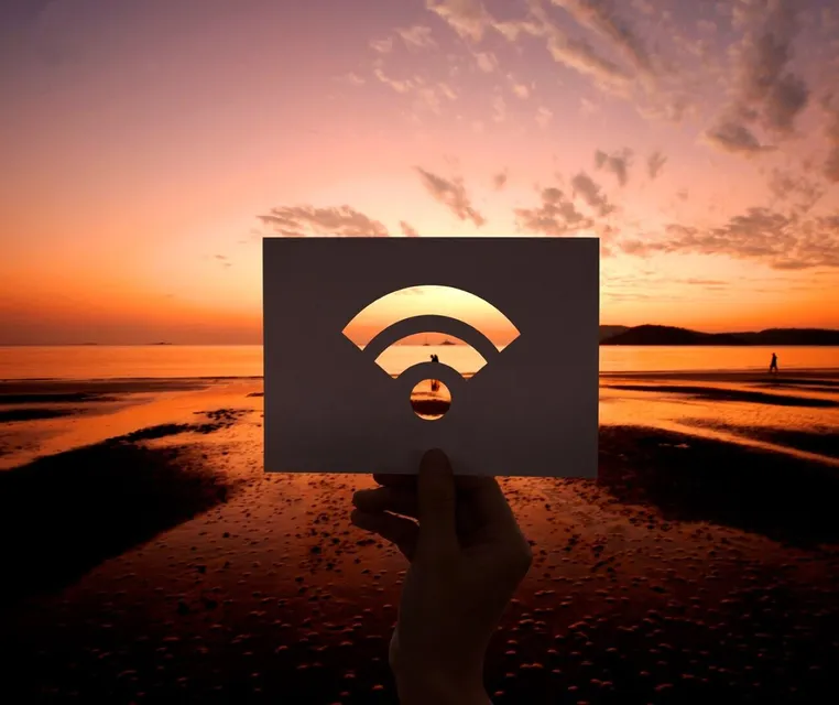 Wifi internet connection perforated paper
