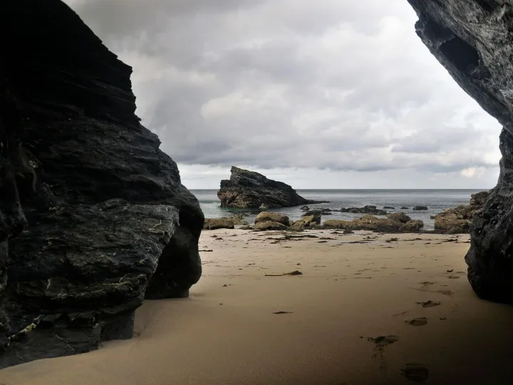 Explore the stunning rocky beach landscape