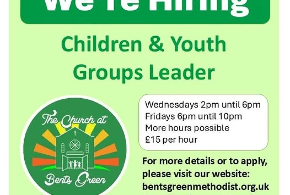 Bents Green Youth Worker Advert