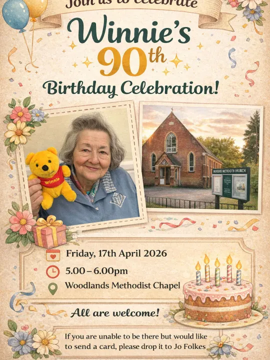 Winnie's 90th Birthday Celebration Invite