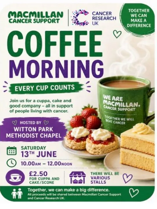 Witton Park McMillan Coffee Morning 13.06.2026