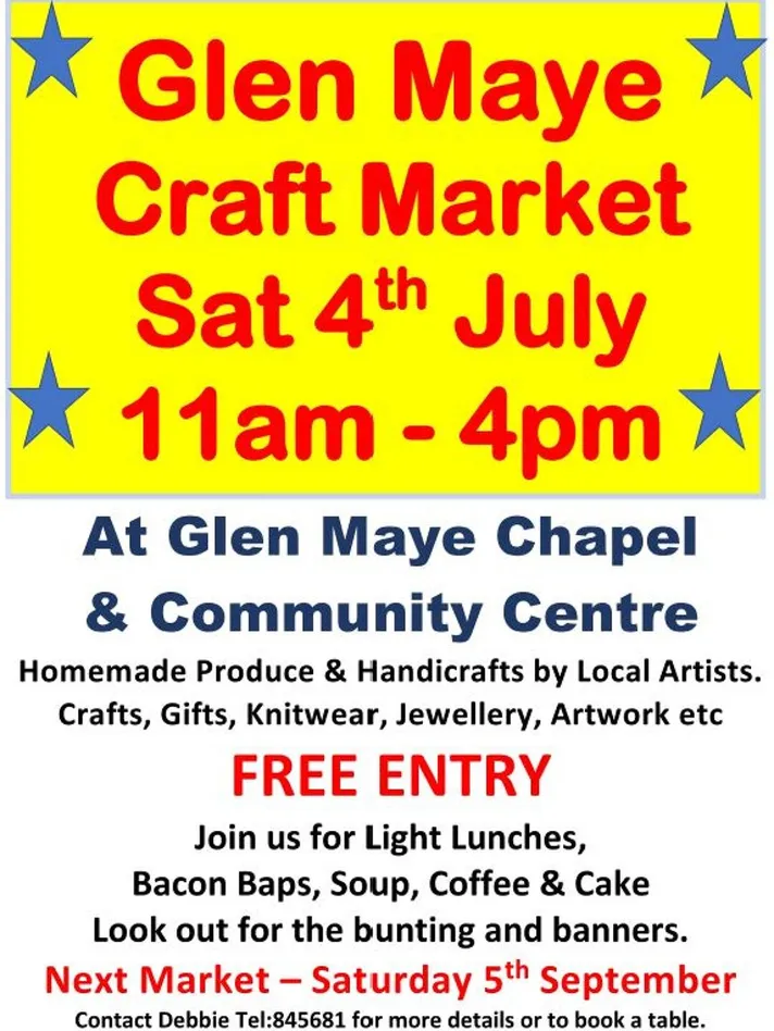 Glen Maye Chapel – Craft Market 4th July 2026