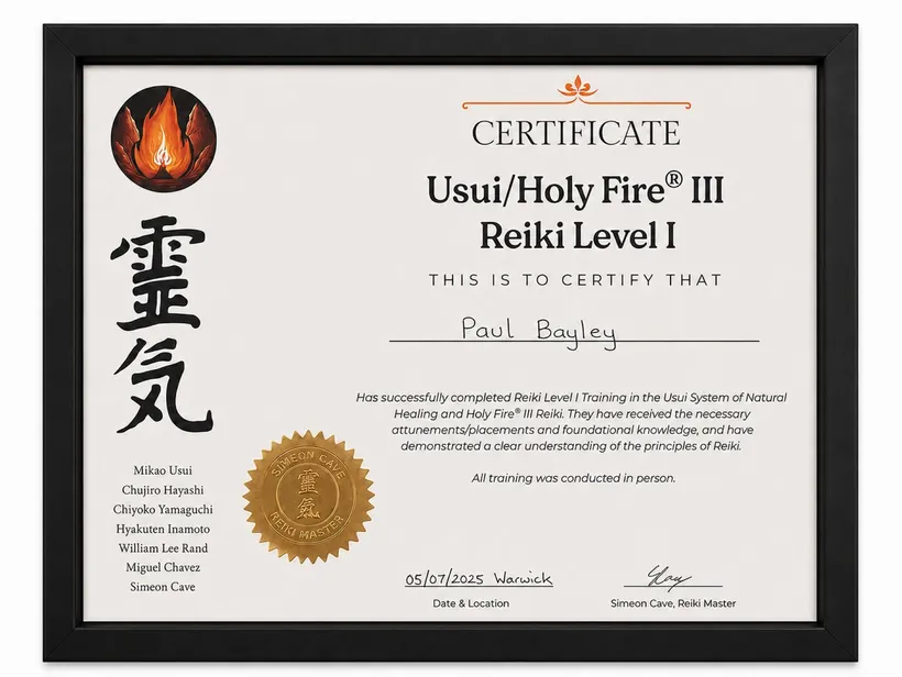 Usui Holy Fire Iii Reiki Level I