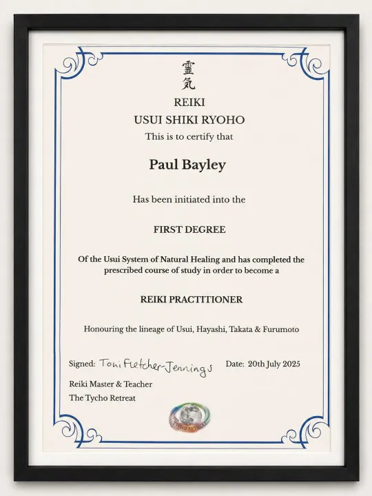Usui Shiki Ryoho Reiki First Degree