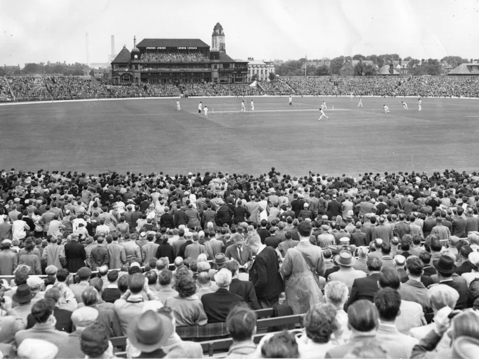 1956 Old Trafford Test crowd view