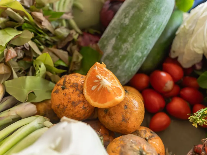 Colorful assortment of fresh organic vegetables
