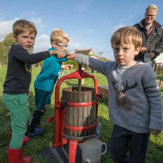 Pressing Apple Pulp with Child Labour!