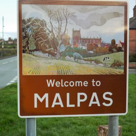 The village boundary sign