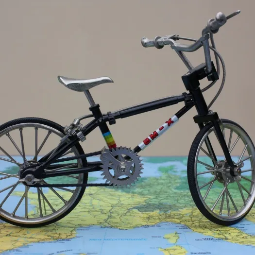 BMX bike with a map