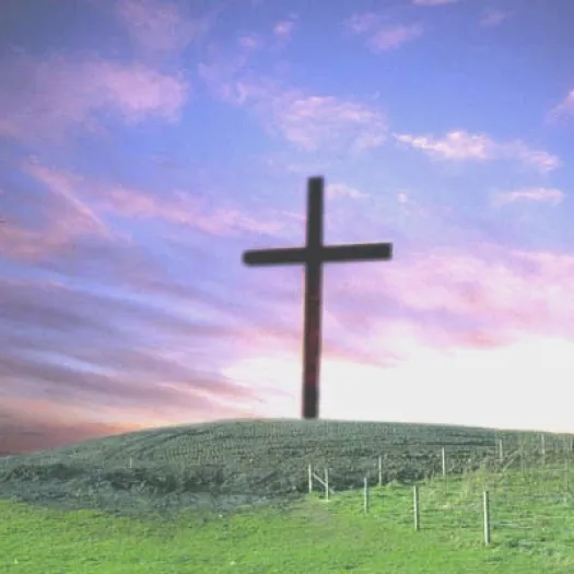 Cross on a hill