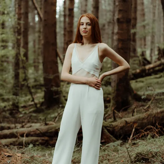 Cool modern jumpsuit eco crepe clean P