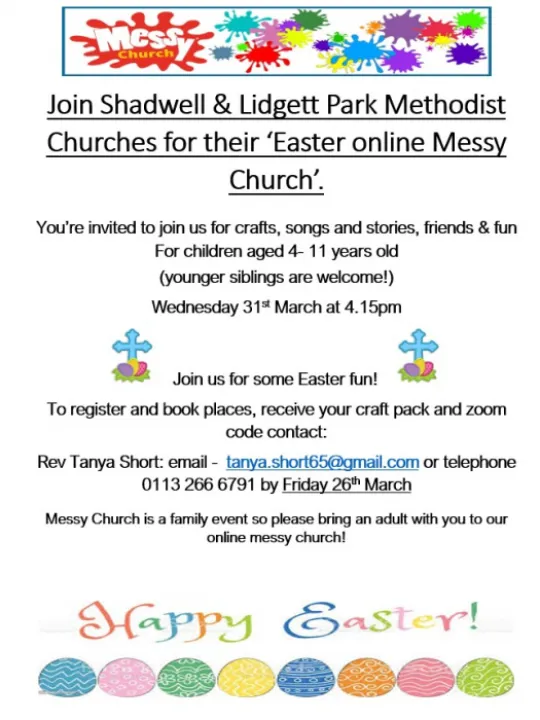 Messy Church Poster &ndash; Easter 2021