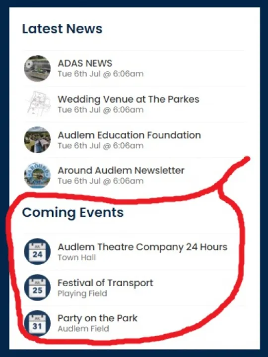 coming events