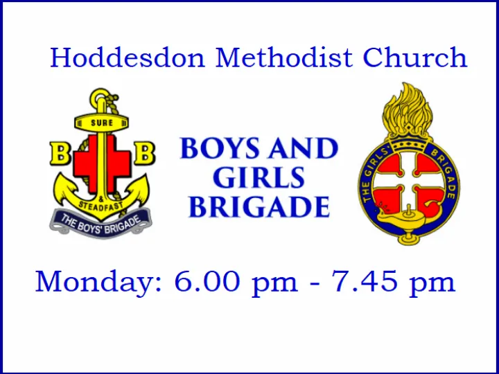 Boys and Girls Brigade