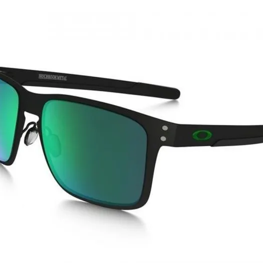 Oakley Holbrook Metal In Matte Black With Jade Iridium Lenses OO4123-04