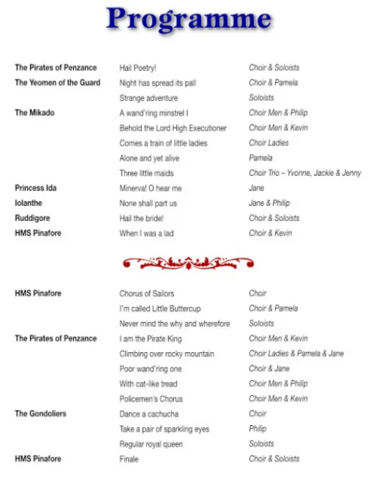 G&S Programme