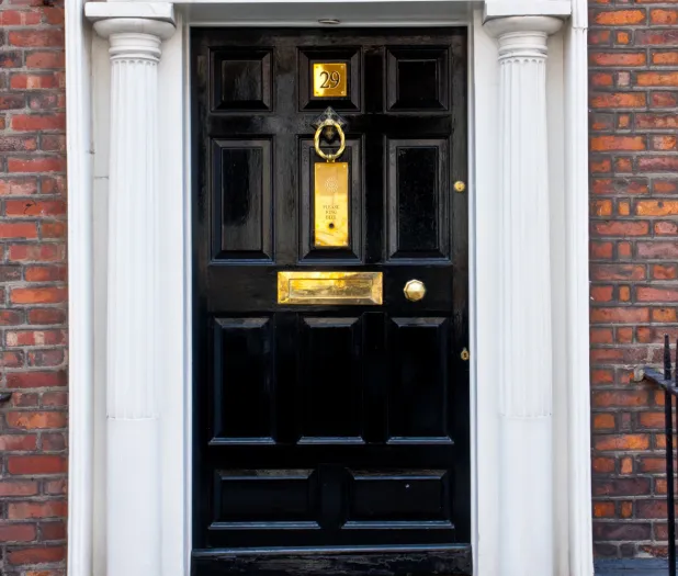 Black front door