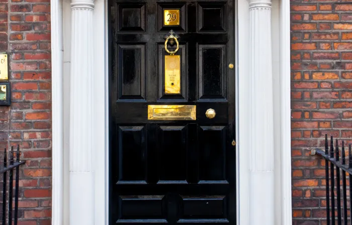 Black front door