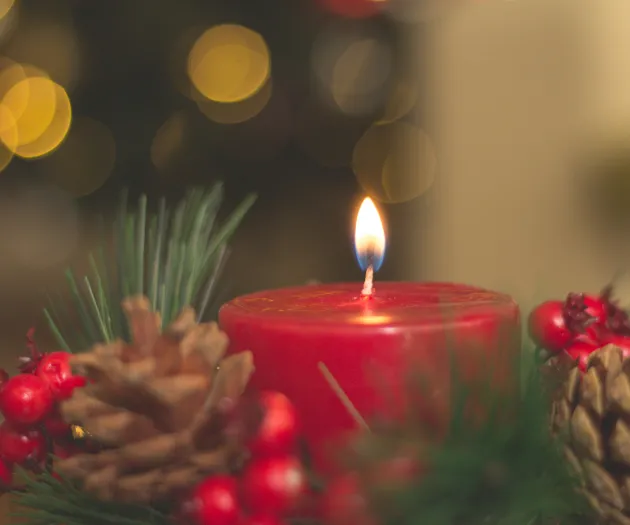 Red Lighted Candle