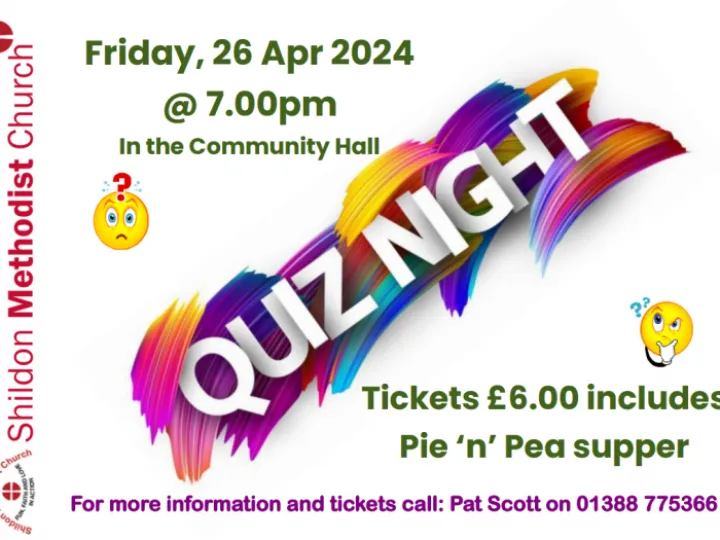 Quiz night at Shildon 26.04.2024