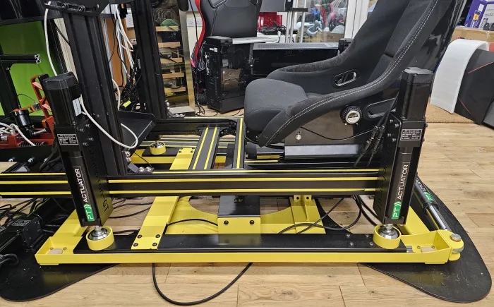 Side view of the Champion GT actuator kit for any home racing rig or flying sim.