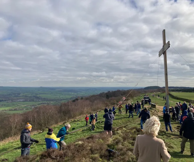 Easter Cross over Otley