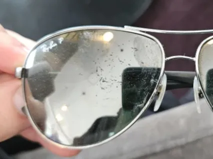 Scratched lens on Ray-ban sunglasses