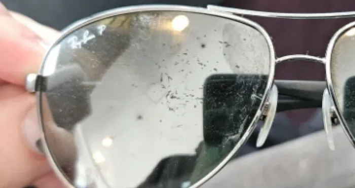 Scratched lens on Ray-ban sunglasses