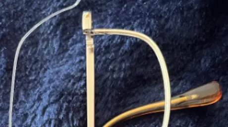 Broken metal eyewear frame