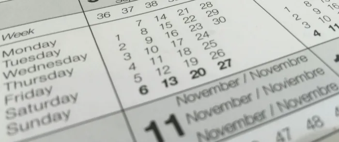 White Calendar