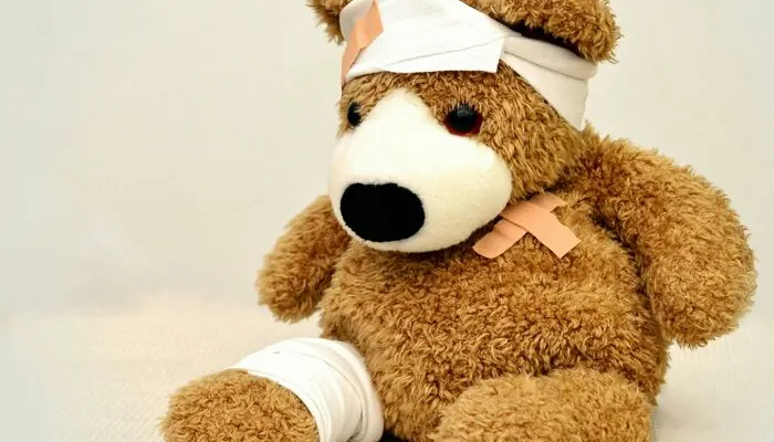 Brown and White Bear Plush Toy
