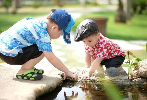 People, little boys, park