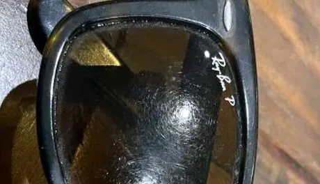 Damaged Rayban lens