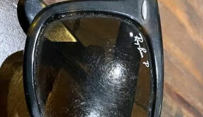 Damaged Rayban lens