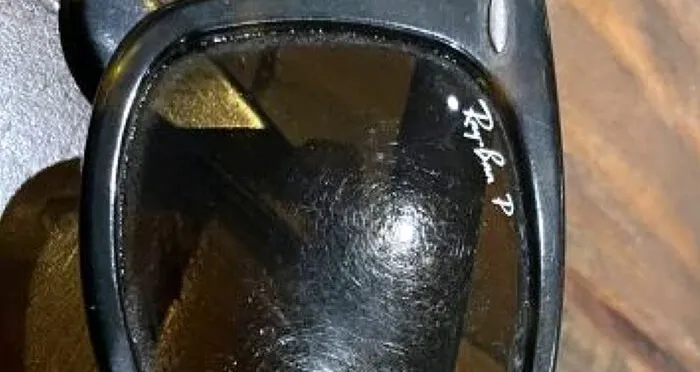 Damaged Rayban lens