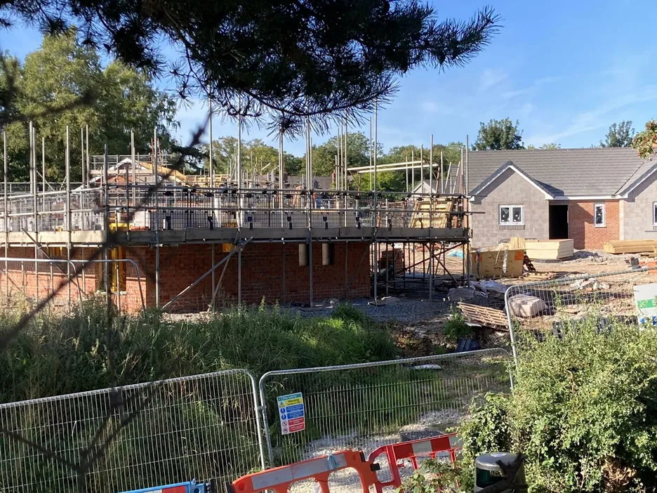 Houses being built