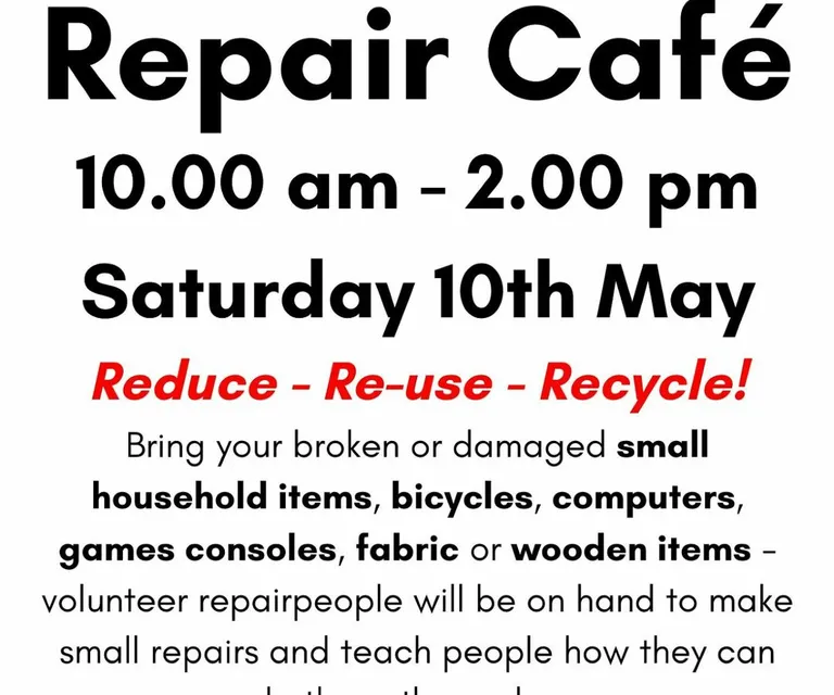 Repair Cafe 10th May 2025 Flyer