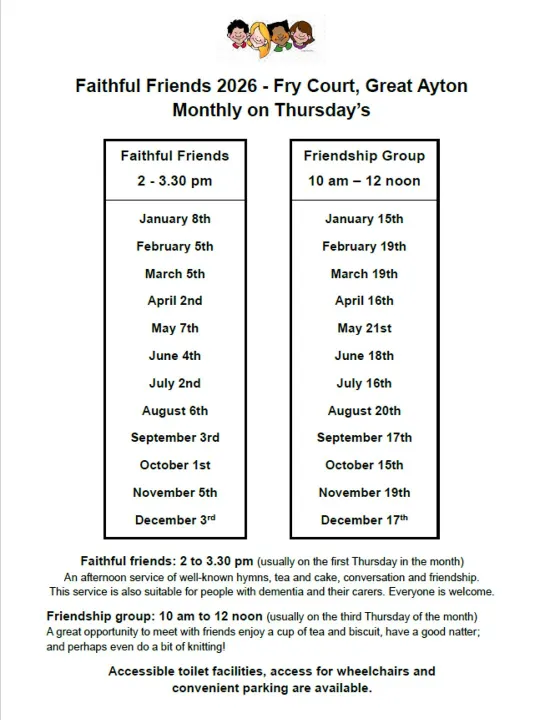 Faithful Friends 2026 Dates