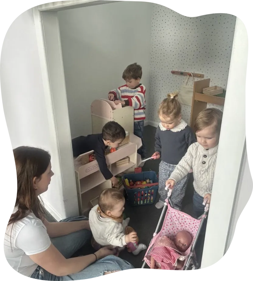 Children Playing Together Indoors