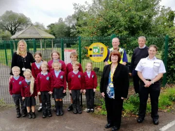 Mrs C Middleton, Head Teacher with enthusiastic pupils