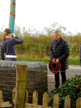 The Air Cadets paying their respects to the airmen