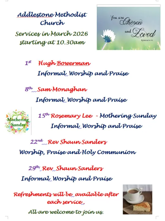 Sunday Services March 2026