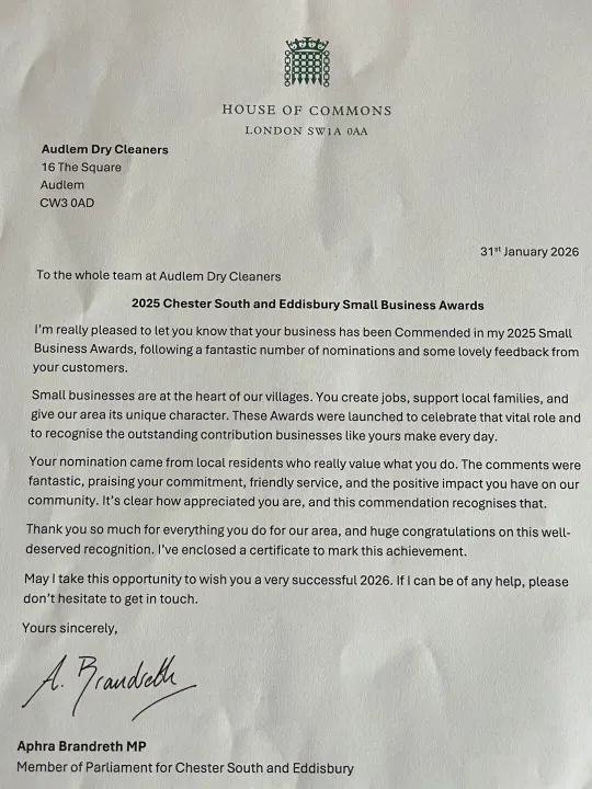 Dry Cleaners Award