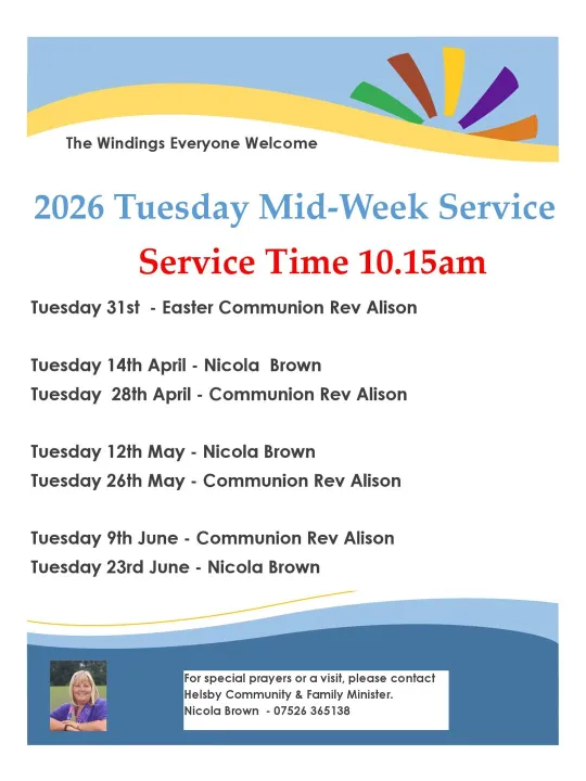 2026 Tuesday Services The Windings Apr &ndash; June