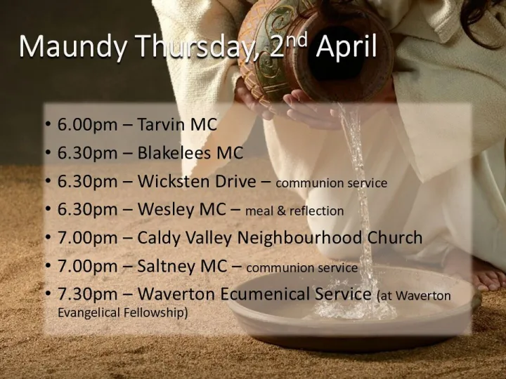 Maundy Thursday 2026