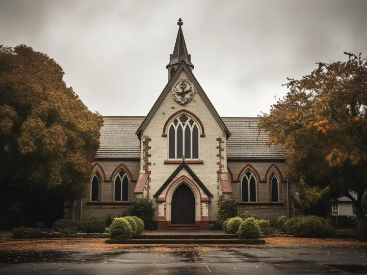 photo of the church building from the front xA