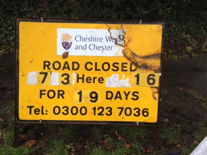 Road Closure Sign