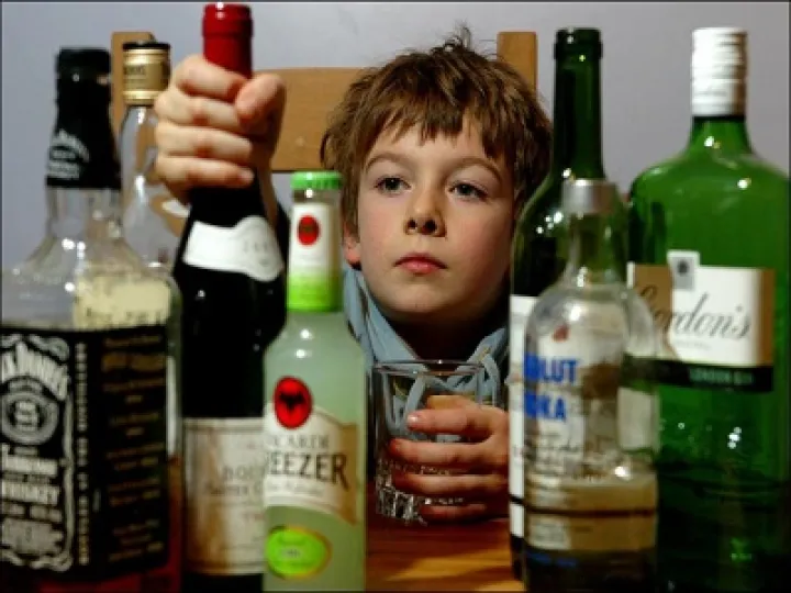 Child with alcohol