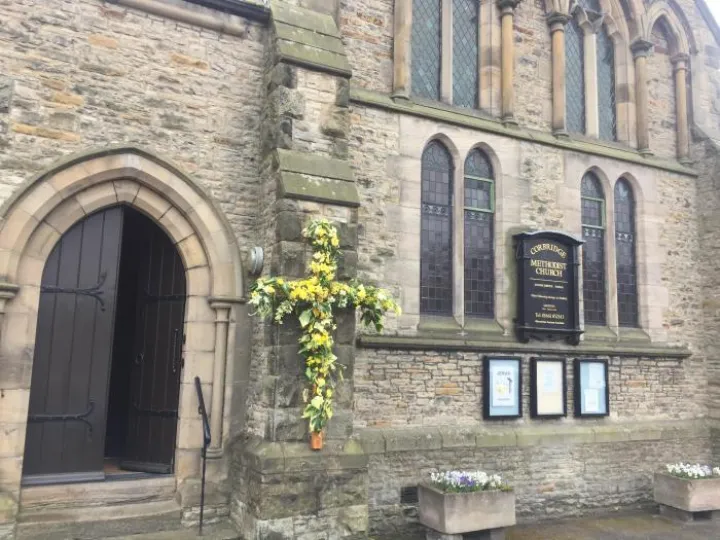 Easter Cross outside Church