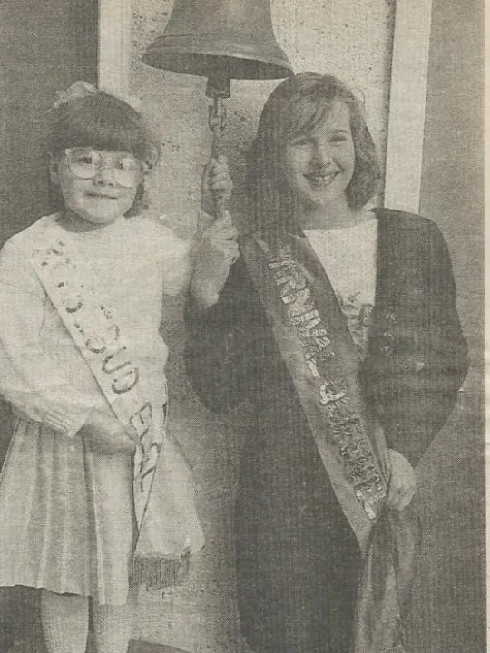 Tarvin Carnival Rose Queen and Roseud elect March 1990 Scan_20170724